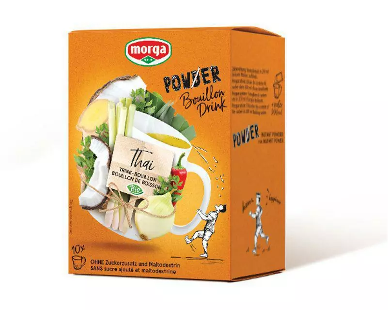 Morga PowerPowder BouillonDrink Thai Bio 10 x 4 g
