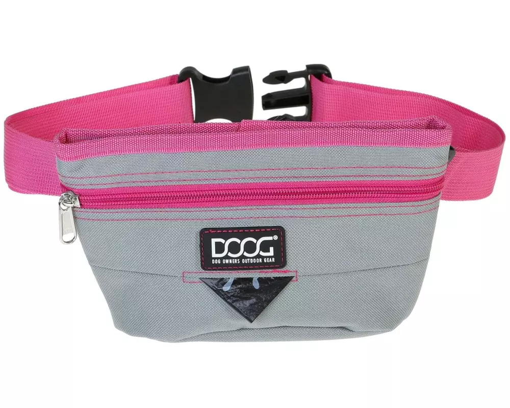 Doog Treat Pouch L Grau / Pink