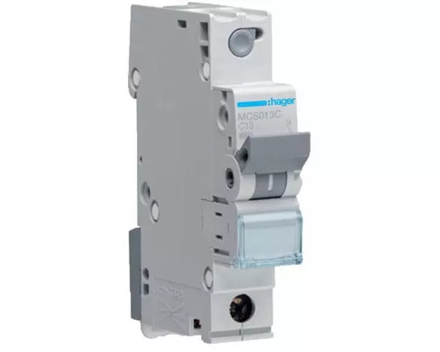 Hager Leitungsschutzschalter 1P 6kA C-13A QC 1M
