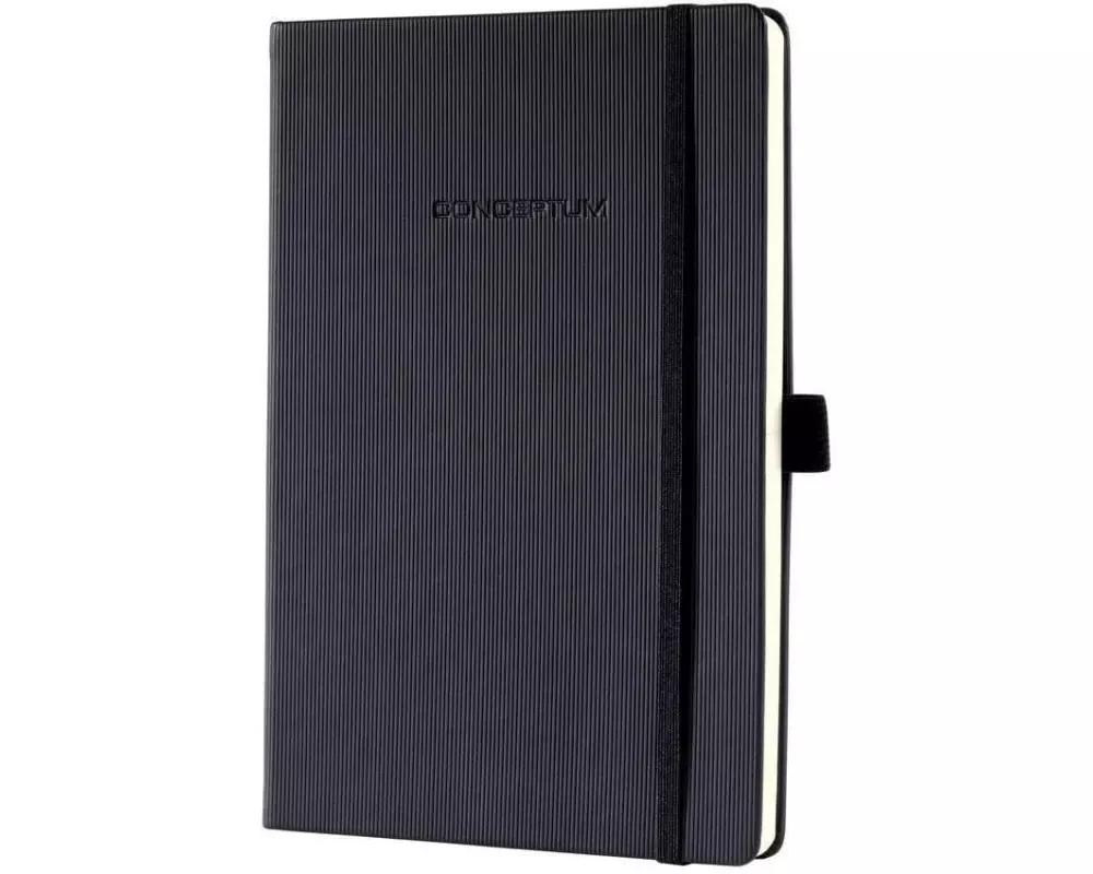 Sigel Notizbuch Conceptum A5, Kariert, Schwarz