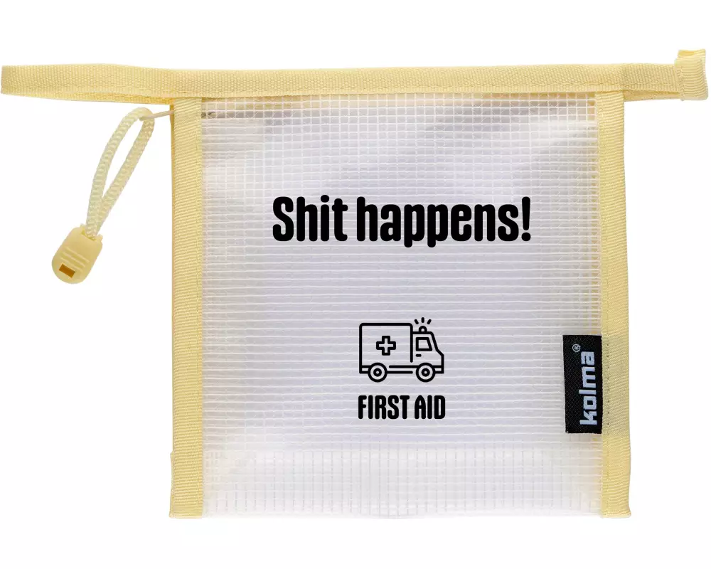Kolma Etui Mesh Bag, First aid, Créme, 15 x 15 cm