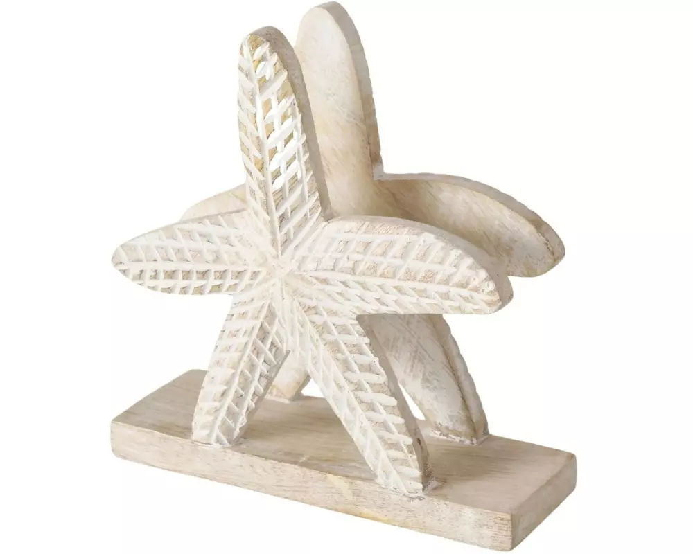 Boltze Serviettenhalter Seestern Tenila, Braun / Weiss