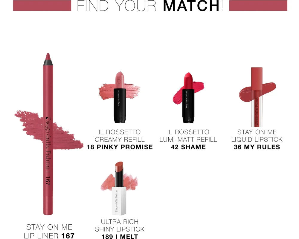 Diego dalla Palma Lippenkonturenstift Stay On Me Loony Love Brick Pink 167