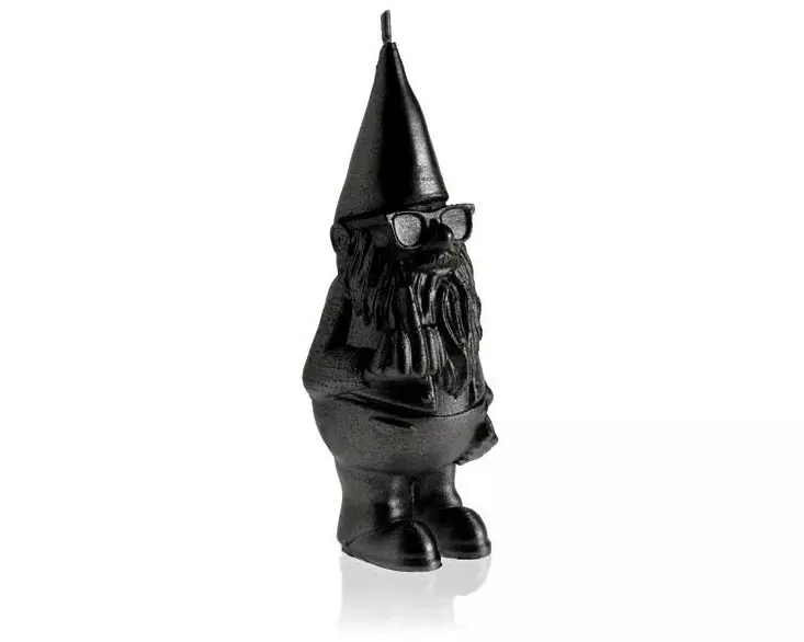 Candellana Kerze Zwerg 13 5.3 cm, Schwarz metallic