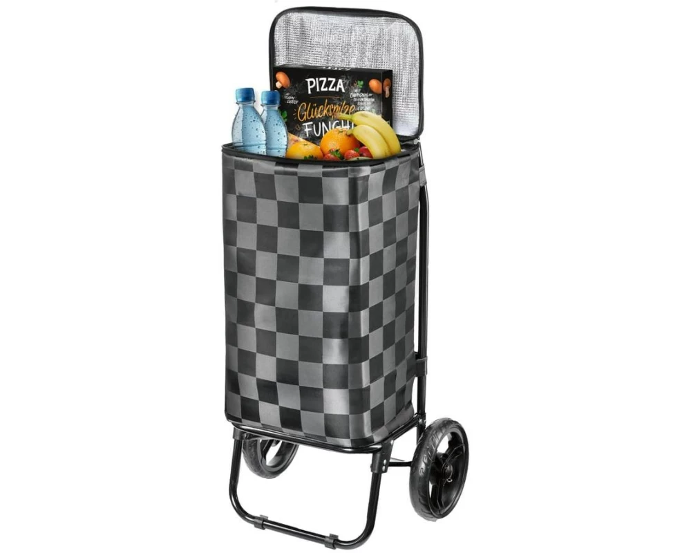 EASYmaxx Einkaufstrolley 52 l, Schwarz / Grau