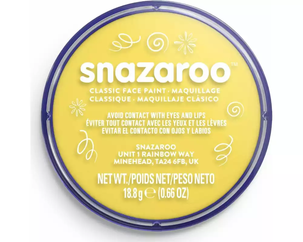 Snazaroo Schminkfarbe Blister 18 ml, Leuchtgelb