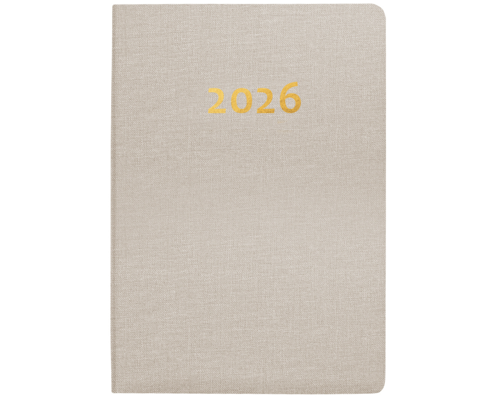 BIELLA Taschenagenda Tell 2026 823201100026U 2T/1S beige ML 8.5x12.5cm