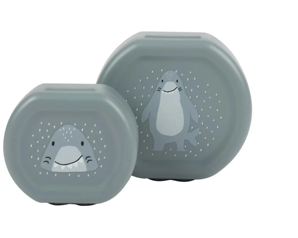 Trixie Lunchbox Hai 2er Set, Hellgrau