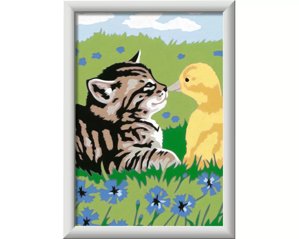 Ravensburger Malen nach Zahlen CreArt Tierfreundschaft 10 Acrylfarben