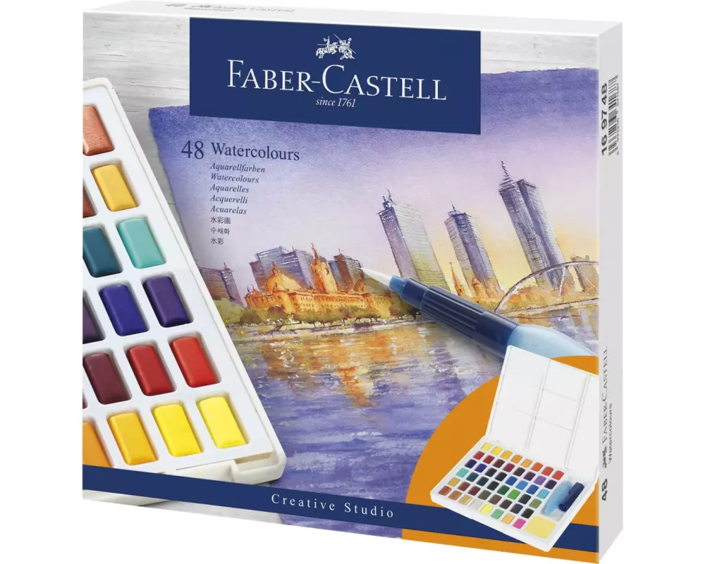 Faber-Castell Aquarellfarbe Watercolour 48 Farben