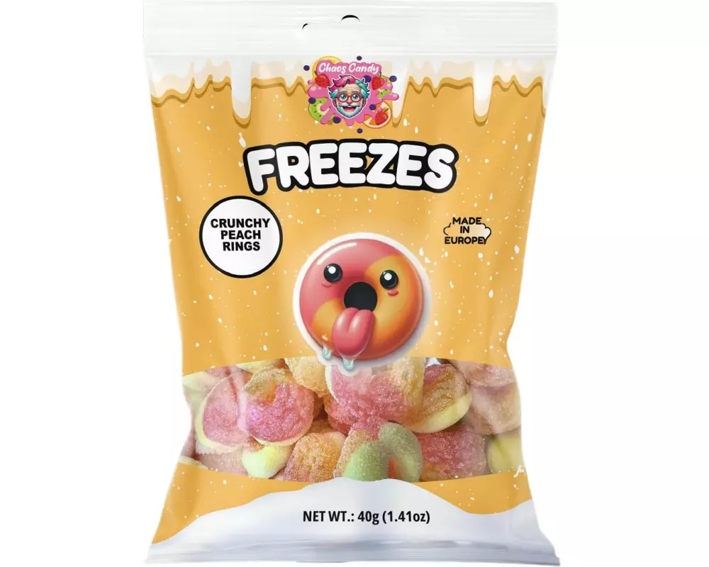 Freezes Gummibonbons Peach Rings gefriergetrocknet 40 g