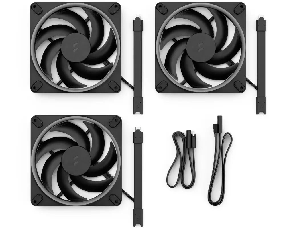 Fractal Design PC-Lüfter Momentum 14 RGB Schwarz, 3er Pack