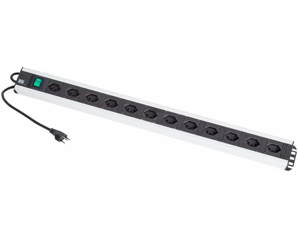 Bachmann Handwerkerleiste 12xCH T13 90 plastic, switch, lengthwise 2m power cord T12