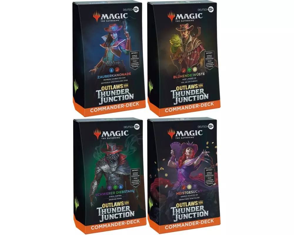Magic: The Gathering Outlaws von Thunder Junction: Commander-Decks Display -DE-