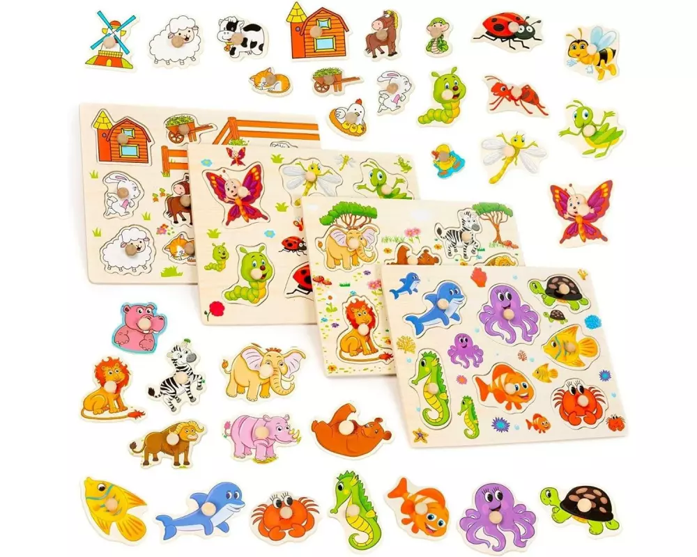 Twiddlers Steckspiel 4er Set Wildlife