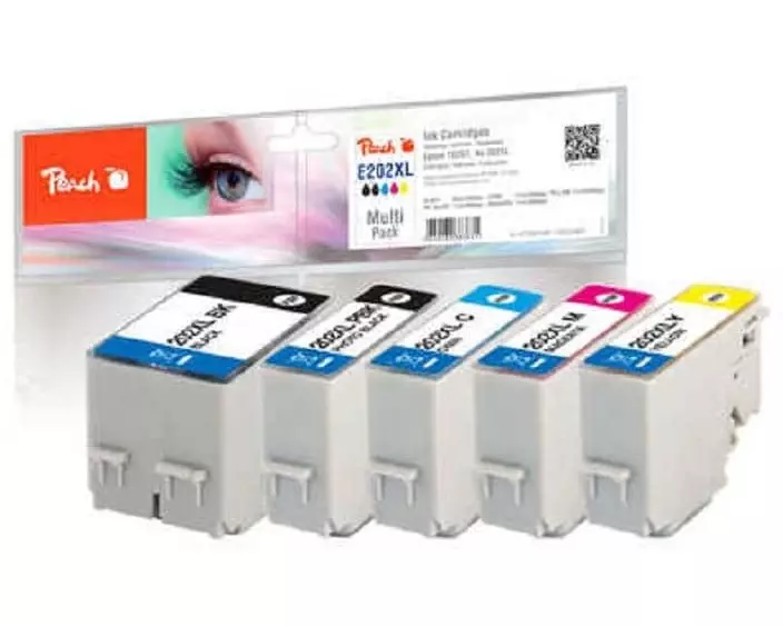 Peach Tinte Epson No 202XL (T02G7) 1x BK, PBK, C, M, Y