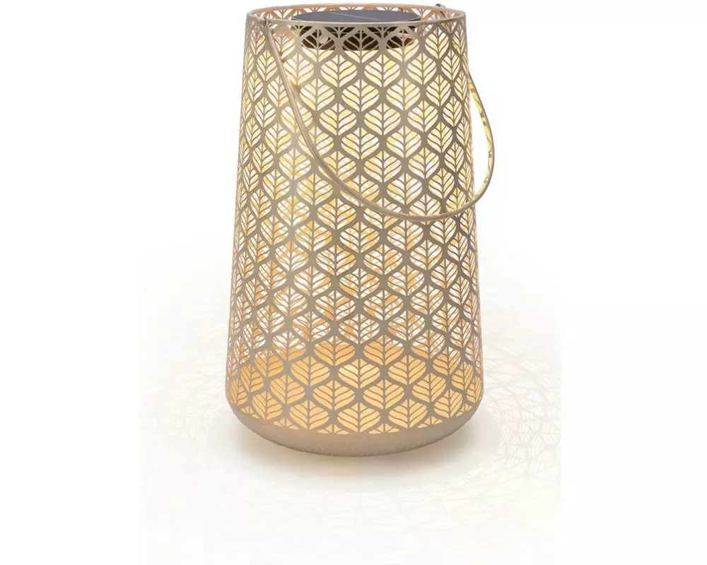STT Laterne Solar Antic Grafic, 46 cm, Hellbeige