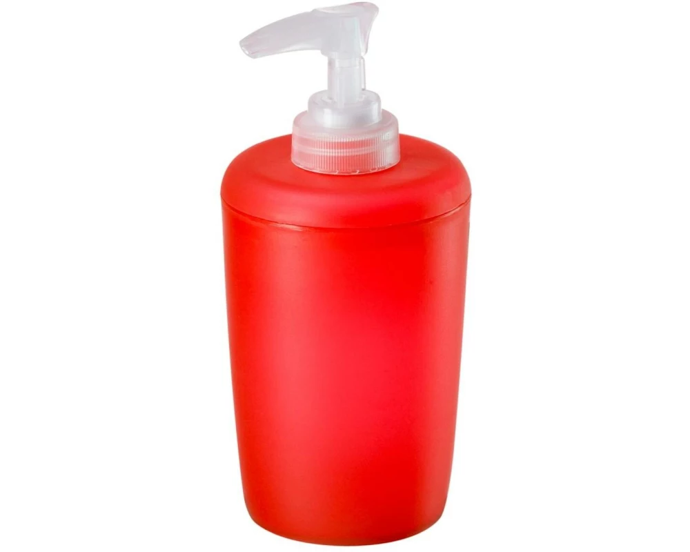 diaqua Seifenspender Trend Frosted 400 ml, Rot/Transparent