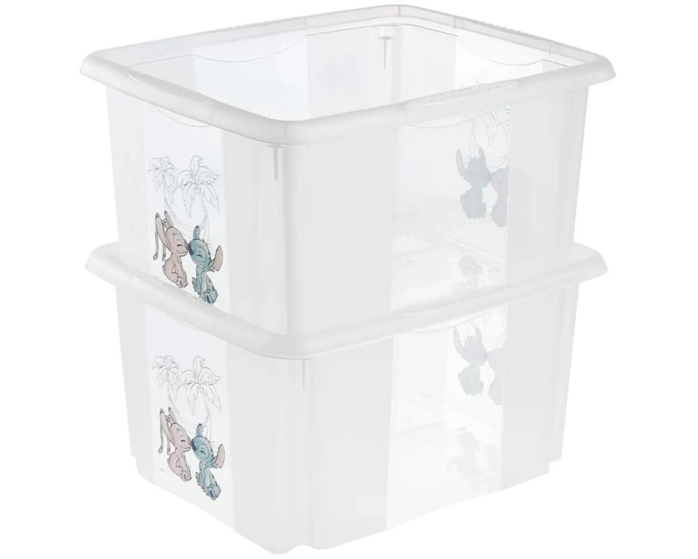 keeeper Karolina Stapelbox Kunststoff 24 l Transparent mit Motiv