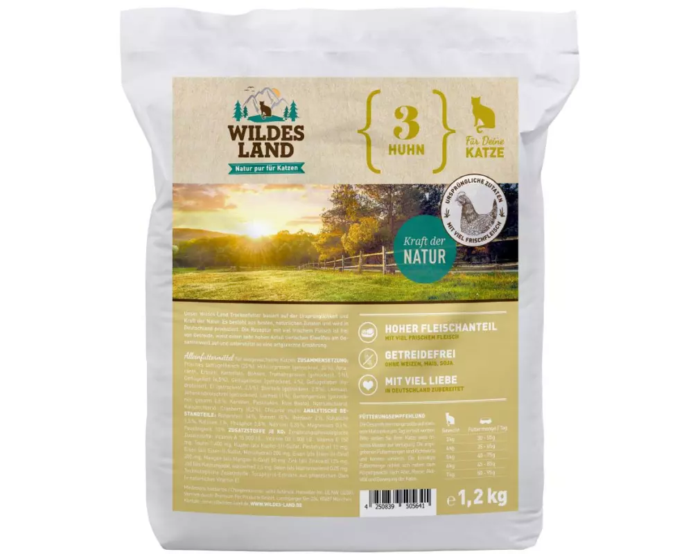 Wildes Land Trockenfutter Adult Huhn m. Gemüse 1.2 kg