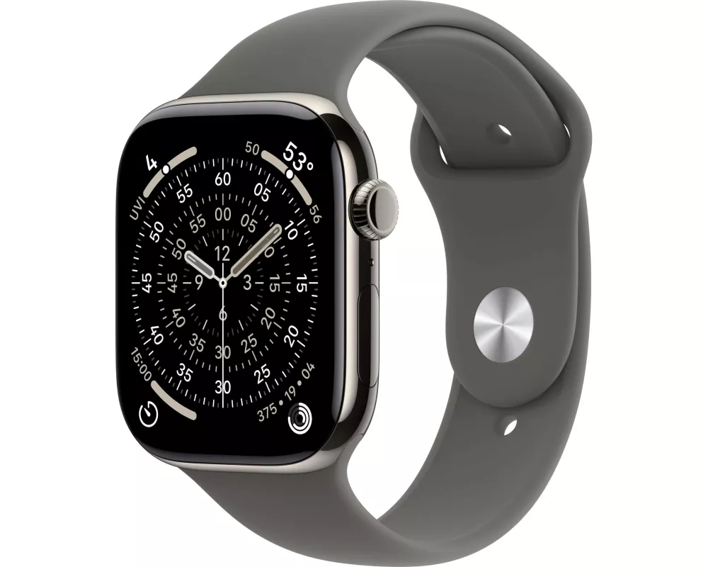 Apple Watch Series 11 46 mm LTE Nat Titanium Stone Grey Sport S/M