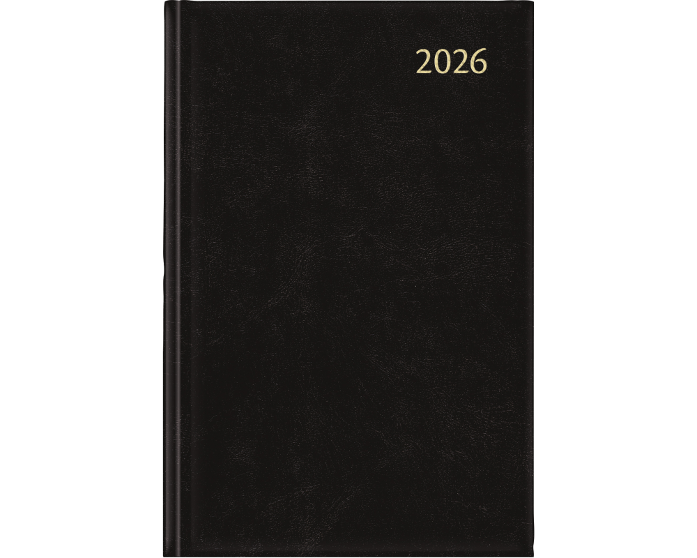 AURORA Agenda Balacron Folio 2026 FA111Z 2T/1S schwarz ML 14x21cm