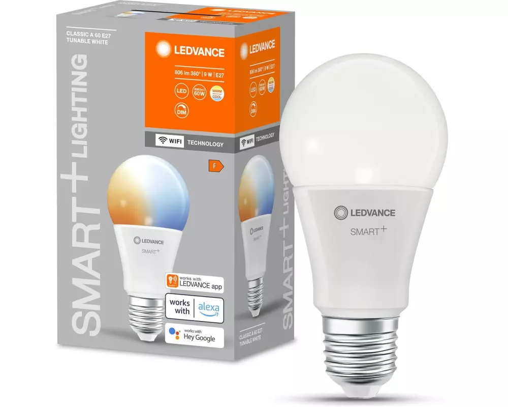 Ledvance Leuchtmittel SMART+ WiFi Classic A60, E27, 2700-6500K, TW