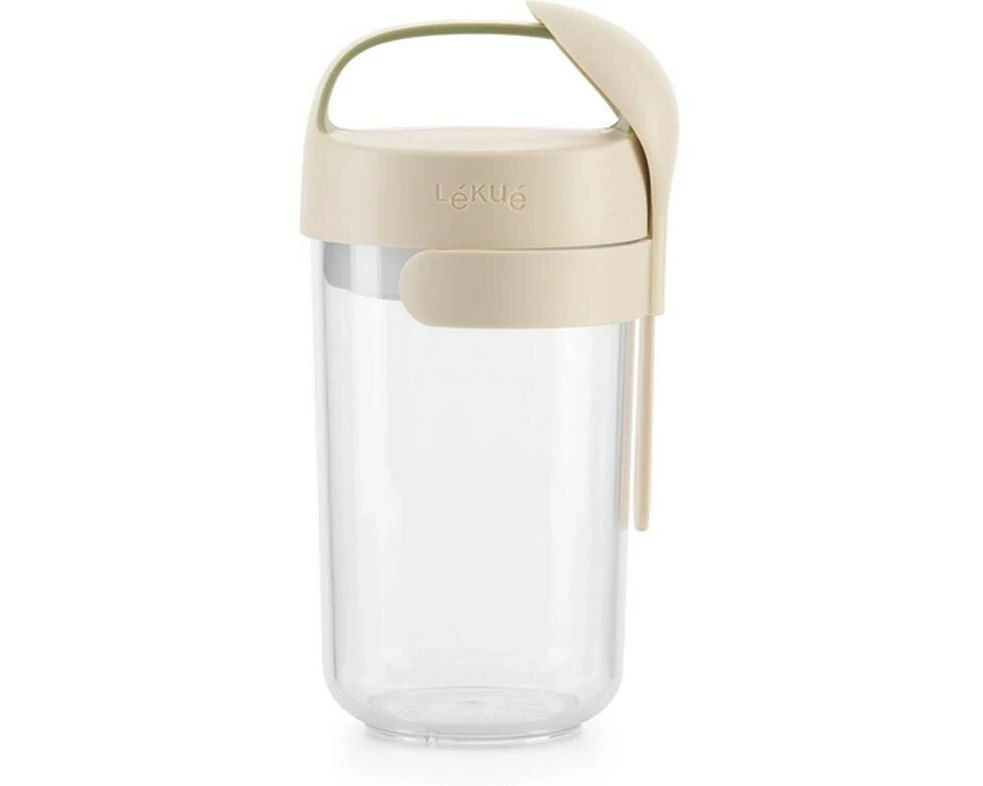 Lékué Natural Jar mit Löffel, 600 ml Beige