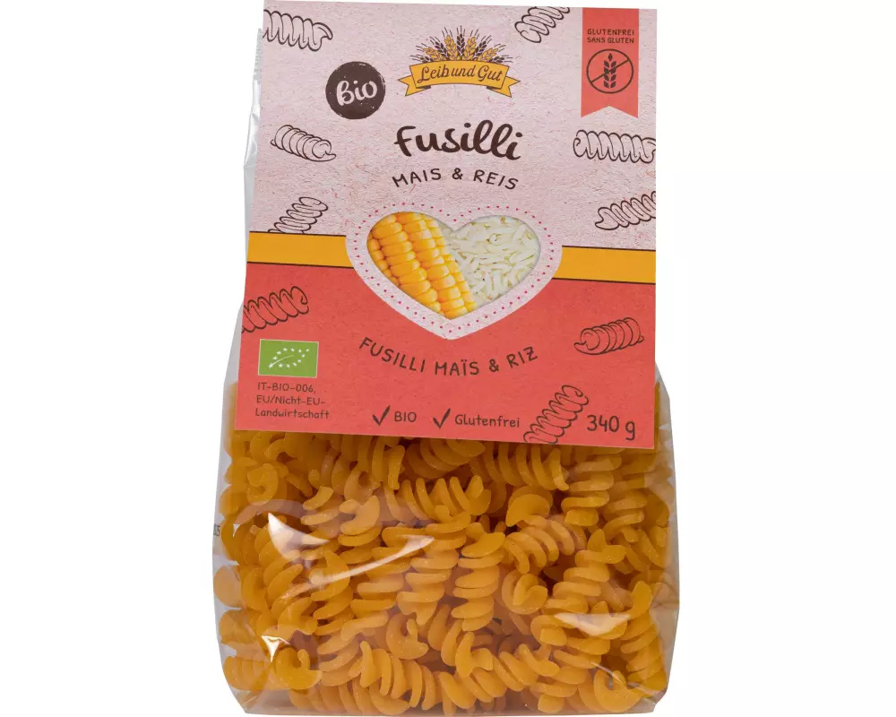 Leib und Gut Teigwaren Bio Fusilli Mais & Reis 340 g