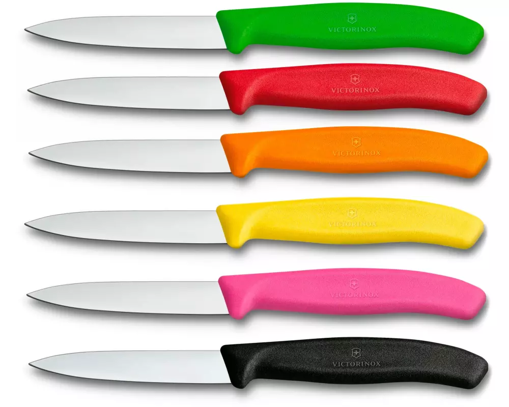 Victorinox Gemüsemesser Swiss Classic 6 Stück, Schwarz, 10 cm