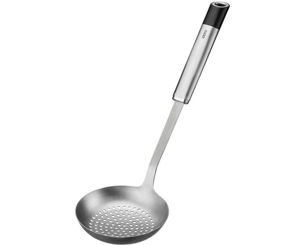 GEFU Schaumlöffel Primeline 32.8 cm, Schwarz/Silber