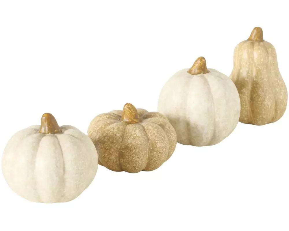Boltze Aufsteller Kübis-Set Pumpky Keramik, 6.5 x 5.5 cm, 4 Stück
