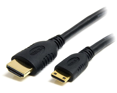 StarTech.com 2m Mini HDMI to HDMI Cable with Ethernet, 4K 30Hz High Speed Mini HDMI 1.4 (Type-C) Device to HDMI Adapter Cable/Cord, M/M