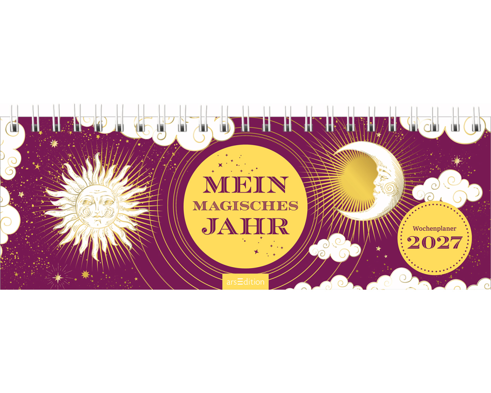 ARS EDITION Tischkalender 2027 13934 magisches Jahr DE 29.7x11.5cm