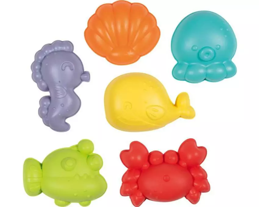Goki Sandspielzeug Sandförmchen, 6-fach Assortiert