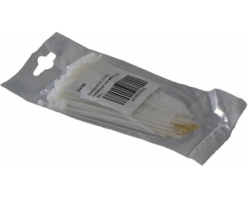 Ekström KT01 2.5x100 Kabelbinder transparent (100 Stk.)