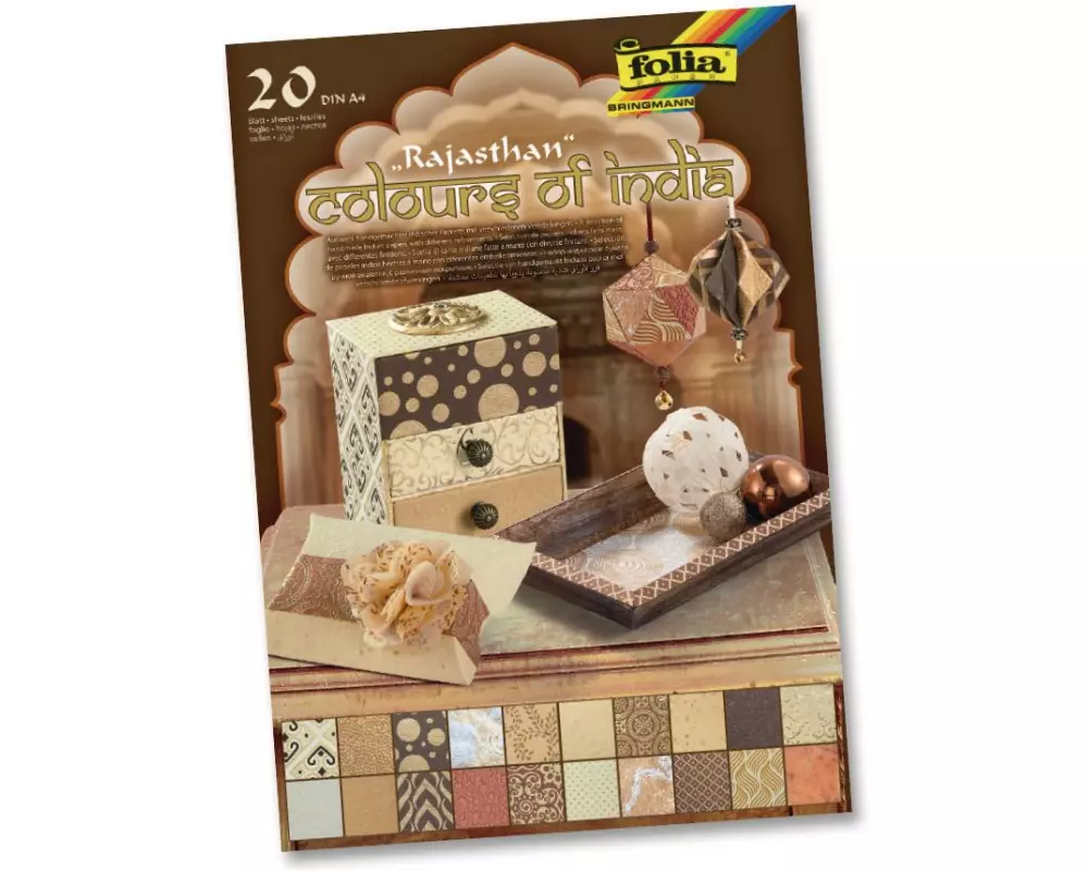 Folia Motivblock India Rajasthan Farbig assortiert