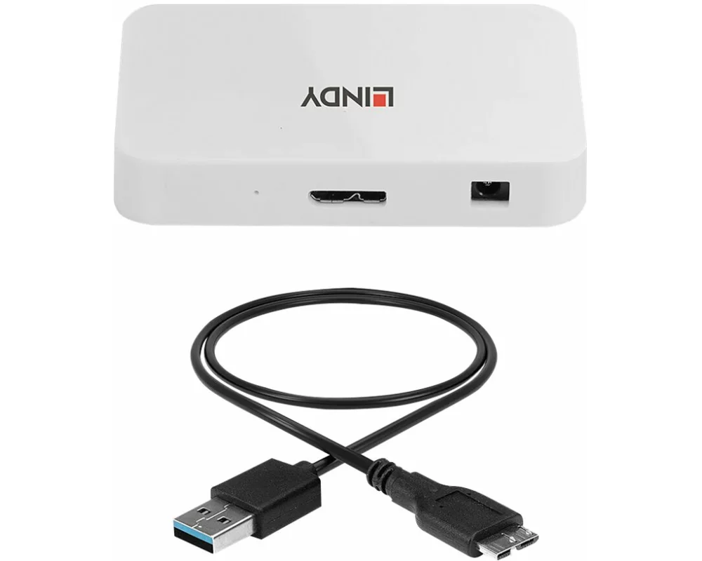 LINDY USB 3.1/3.0 Hub Basic 4 Port USB bus-powered or self-powered