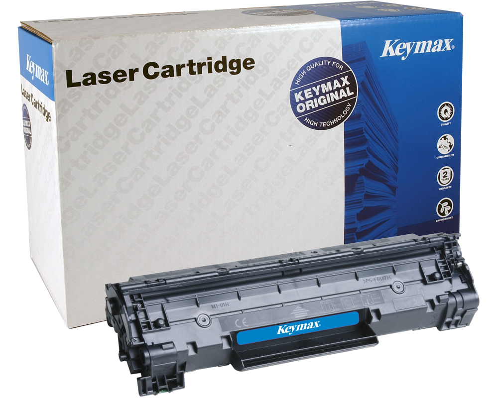 KEYMAX RMC-Toner-Modul schwarz CB435AKEY zu HP LJ P1005 1500 Seiten