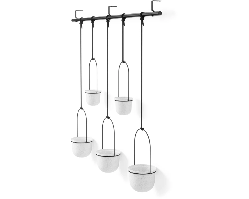 Umbra Blumentopf Triflora 5er Set, 137 x 94 cm, Weiss/Schwarz