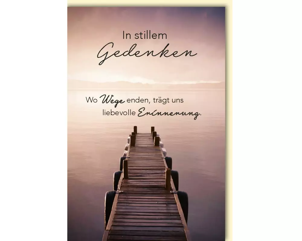 Braun + Company Trauerkarte In stillem Gedenken Steg 11.5 x 17 cm