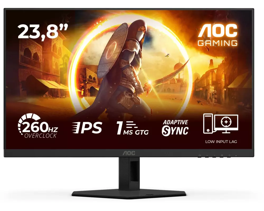 AOC 24G4ZRE 24" Fast IPS Monitor, 1920x1080, HDR10, 2x HDMI, Display Port