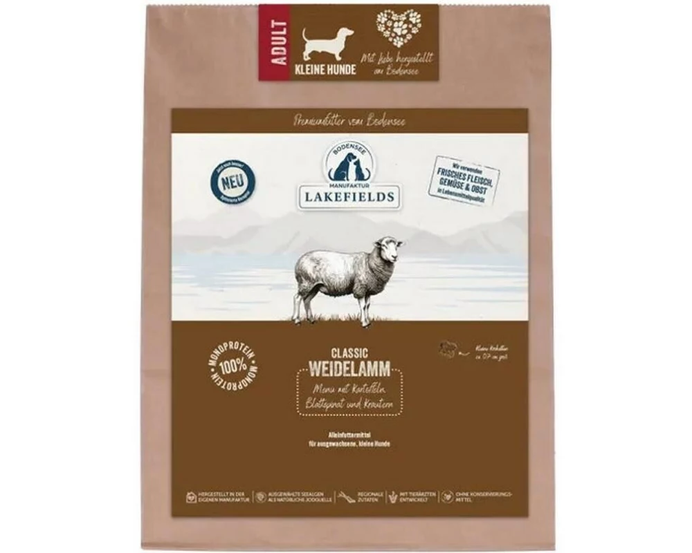 Lakefields Lamm mit Kartoffeln, Blattspinat und Kräutern 1 kg
