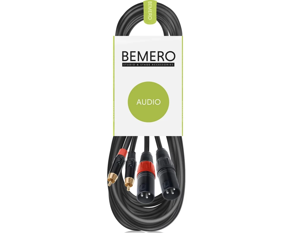 Bemero Audio-Verbindungskabel BAC2545-600BK Schwarz