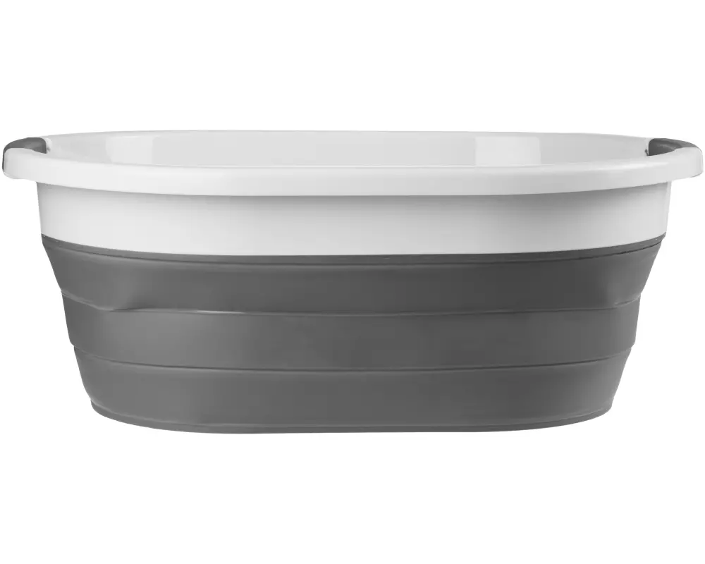 FTM Wäschekorb 36 l, Grau/Weiss