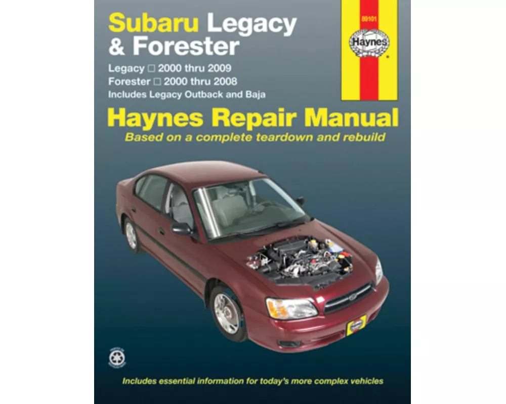 Subaru Legacy & Forester covering Legacy (2000-2009) & Forester (2000-2008), inc. Legacy Outback & Baja Haynes Repair Manual (USA)