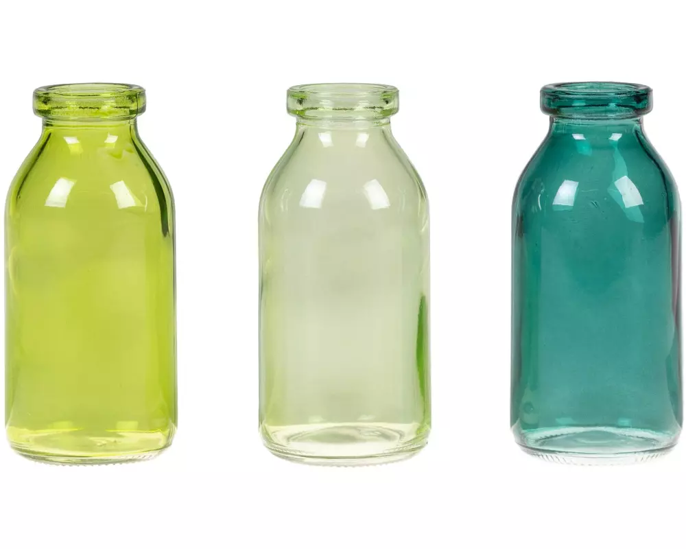 CHALET Vasen-Set M 3 Stück, 10.5 cm, Grün