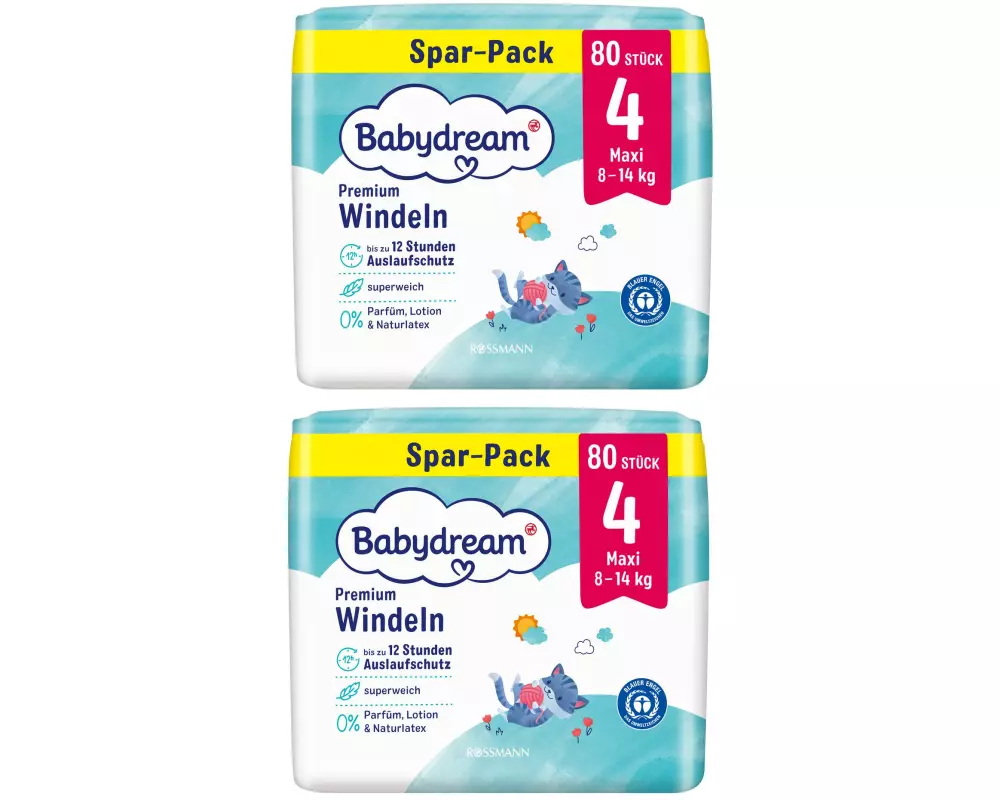 Babydream Windeln Premium Maxi Jumbo-Pack, Grösse 4