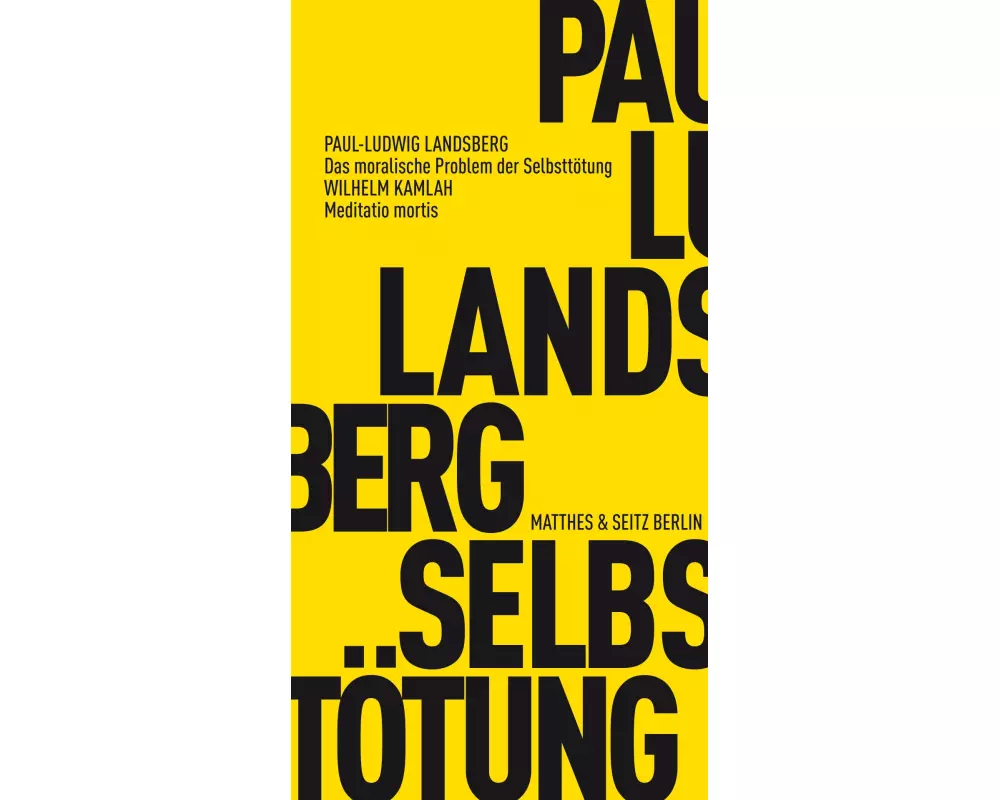 Das moralische Problem der Selbsttötung