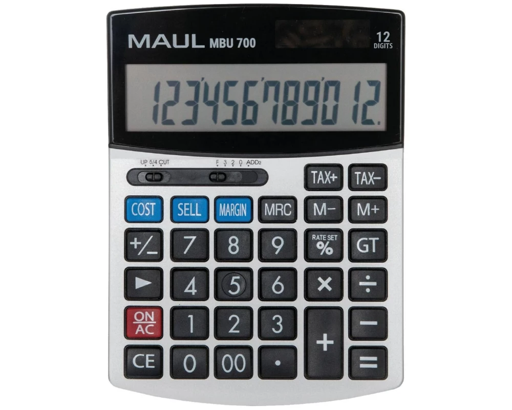 Maul Tischrechner MBU 700 12 Stellen, Schwarz